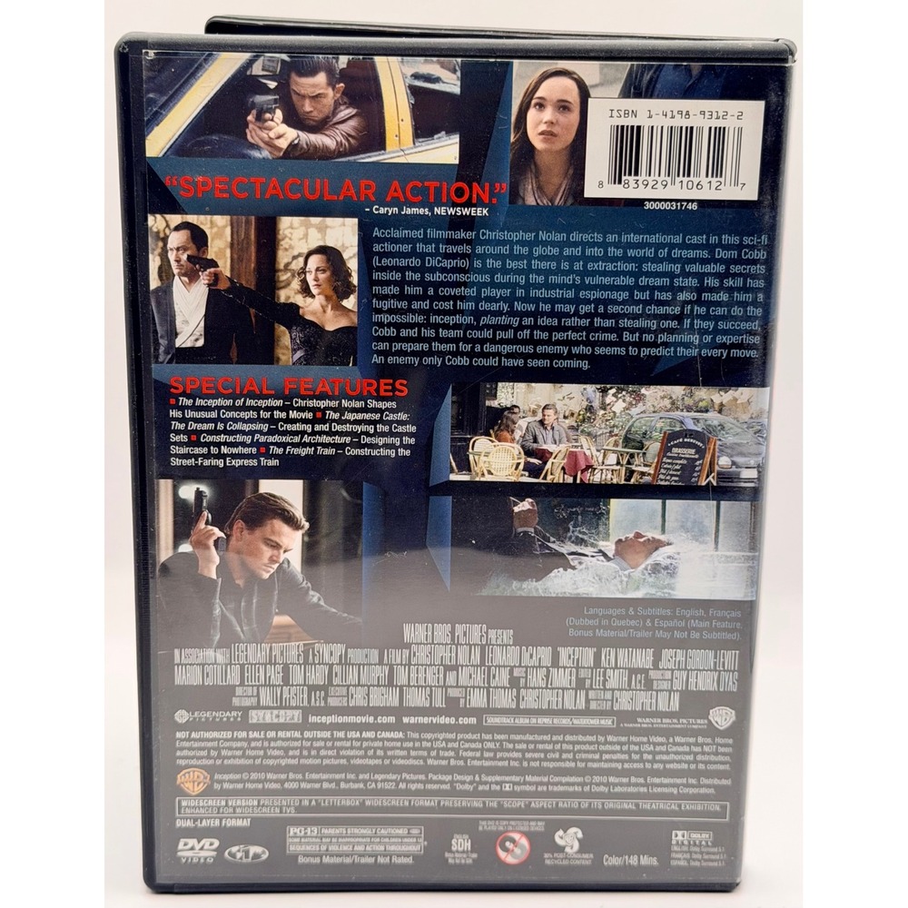 Inception DVD 2010 - Picture 2 of 3